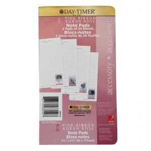 Day-Timer Organizer Accessory Pink Ribbon Note Pad