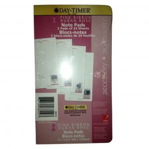 Day-Timer Organizer Accessory Pink Ribbon Note Pad