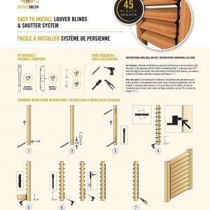 Louver Blinds & Shutter System (2Pack)