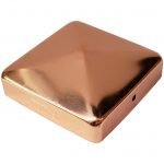3.5" x 3.5" Solid Copper Pyramid Post Cap