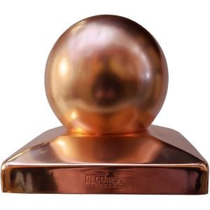 5.5" x 5.5" Solid Copper Ball Post Cap