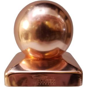 3.5" x 3.5" Solid Copper Ball Post Cap