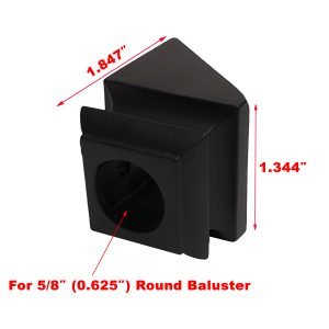 Angled Shoe for Round Baluster