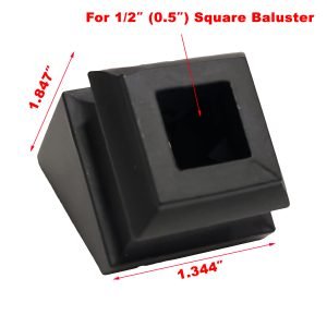 Angled Shoe for Square Baluster