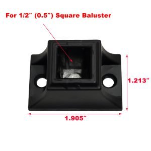 Screw Down Flat Shoe for Square Baluster