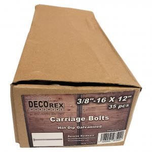 3/8" - 16 x 12" Carriage Bolt