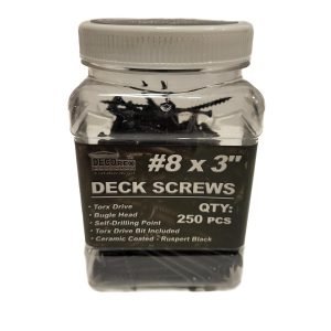 #8 x 3 Deck Screws Black