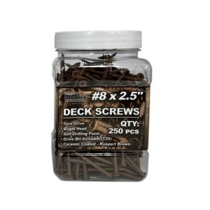 #8 x 2.5 Deck Screws Brown