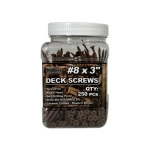 #8 x 3 Deck Screws Brown